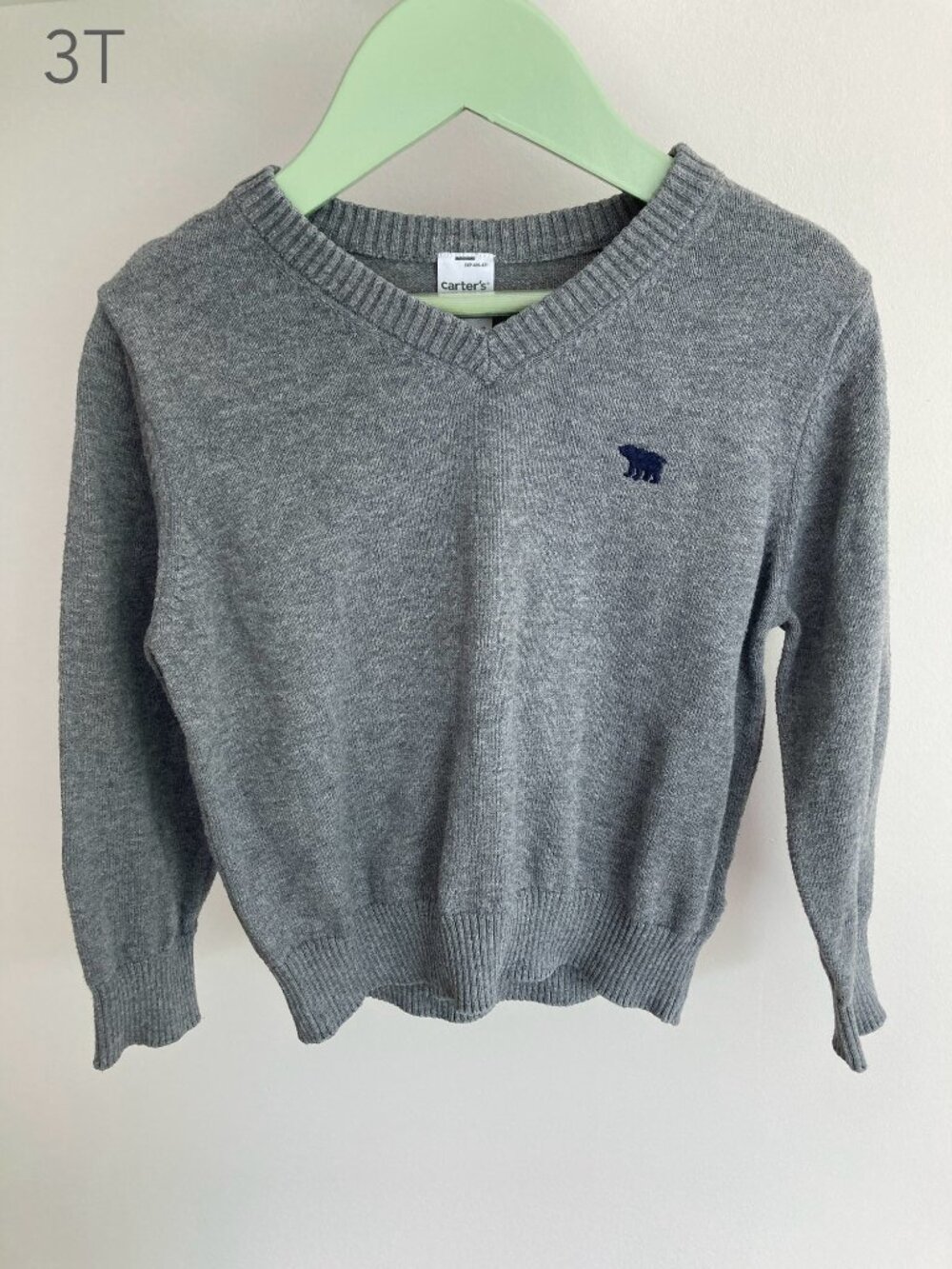 ๐ชด5/$30 Carter's 3T Toddler Knit V Neck Sweater Fall Winter Preppy